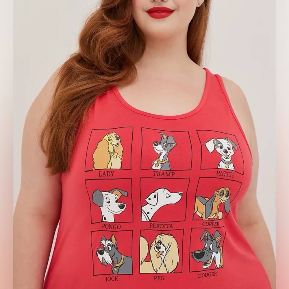 Disney X Torrid Dogs Supersoft Purple Swing Tank - Picture 3 of 11